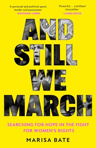 Book cover: "And Still We March" with faces within the title text.