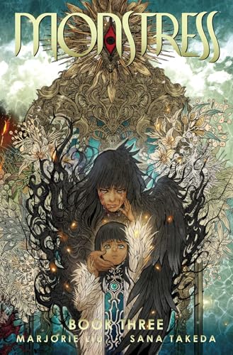 Cover of “Monstress” Vol. 3, featuring two young women and ornate designs.
