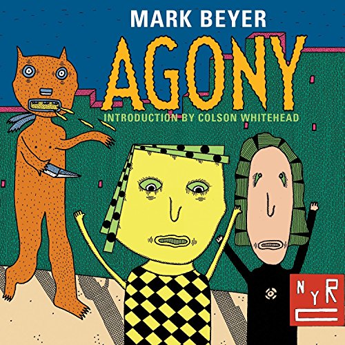 Book cover featuring three bizarre, cartoonish figures on a teal background.