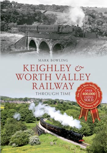 Book cover: vintage steam train on a stone viaduct, Keighley & Worth Valley Railway.