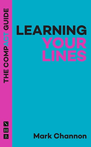 Book cover titled Learning Your Lines by Mark Channon on a blue and pink background.