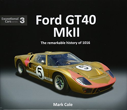 Book cover featuring a gold Ford GT40 race car with a black background.