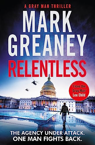 Book cover for “Relentless” featuring the US Capitol and a lone figure.