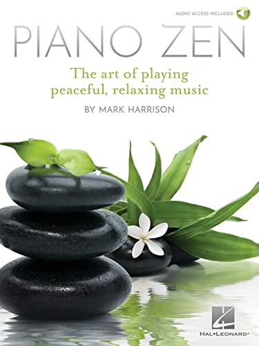Book cover with stacked stones, green leaves, and a white flower.