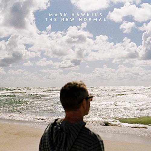 Album cover for Mark Hawkins’ “The New Normal” with beach scene.
