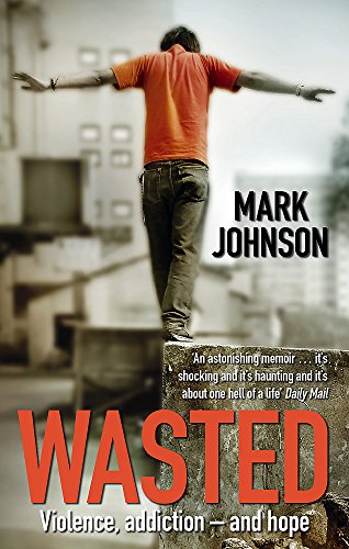 Book cover: man on ledge, title "Wasted" in red letters.
