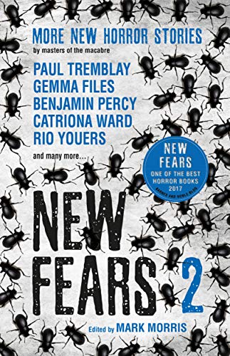 Book cover with large text "New Fears 2" and a pattern of black insects.