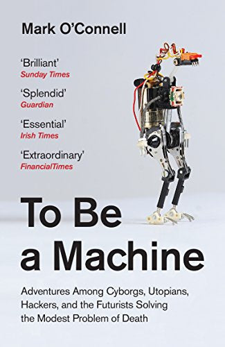 Book cover featuring a small, complex robot against a light background.