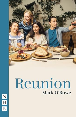 Book cover: four people at a table with food, titled "Reunion".