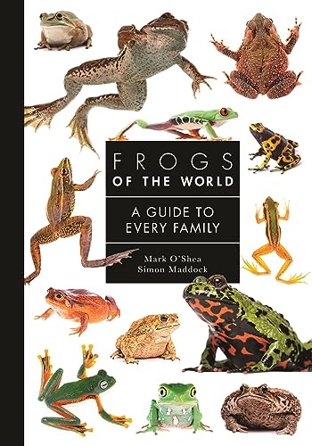 Book cover displaying diverse frog species in various poses and colors.