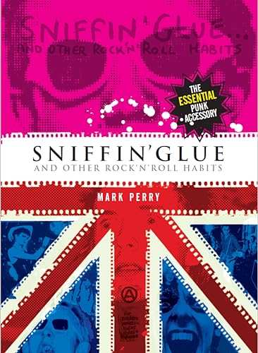 Book cover for Sniffin' Glue featuring a pink skull graphic and Union Jack design.