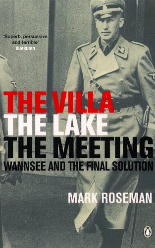 Book cover depicting a Nazi officer, titled “The Villa, The Lake, The Meeting.”