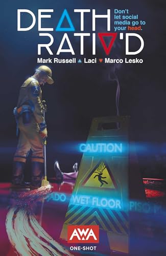 Comic cover: janitor with mop, caution sign, and fallen figure.