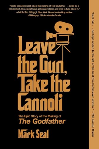 Book cover with gold text and a film camera icon on a black background.