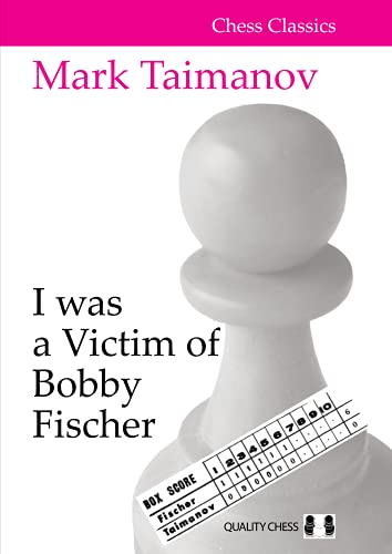 Book cover: "I was a Victim of Bobby Fischer" with a chess piece.