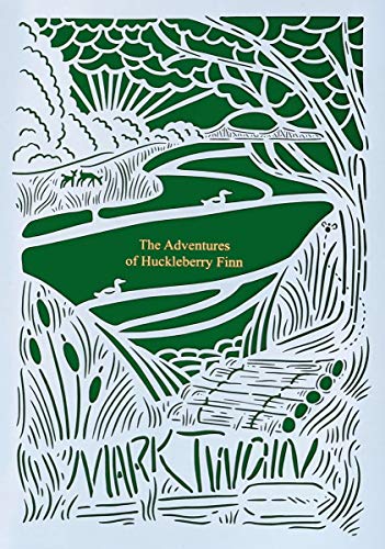 Green book cover with white linework depicting a river landscape.
