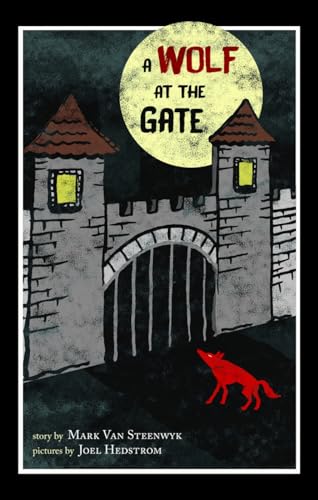 Book cover: castle gate with a full moon and a red wolf.