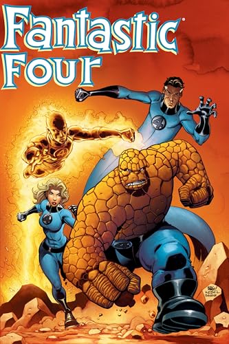 Comic book cover featuring the Fantastic Four in dynamic poses.