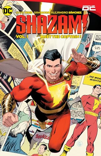 Shazam! comic book cover featuring a superhero in a red suit.