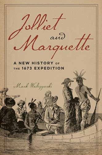 Book cover depicting explorers and Indigenous people in a canoe.