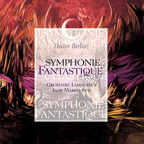 Vinyl record cover for Berlioz’s Symphonie Fantastique, abstract red design.