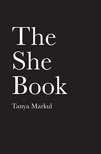 Black book cover with white text reading "The She Book" and author name.