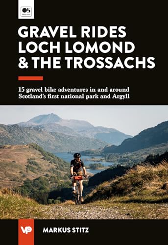 Book cover featuring a cyclist on a gravel path overlooking Loch Lomond and mountains.