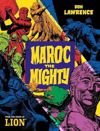 Comic book cover featuring a muscular man and ancient statues.