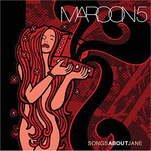 Maroon 5 "Songs About Jane" CD cover with red art nouveau illustration.