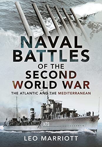 Book cover: "Naval Battles of Second World War" with warship image.