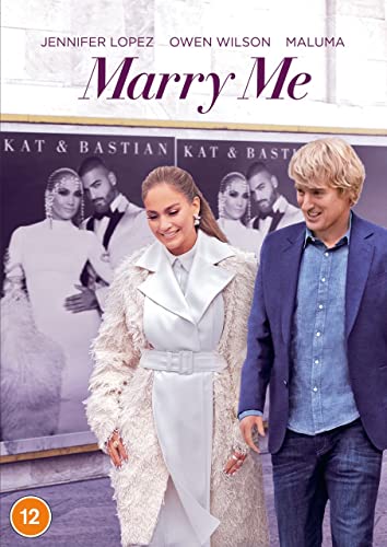 DVD cover for "Marry Me" featuring Jennifer Lopez and Owen Wilson.
