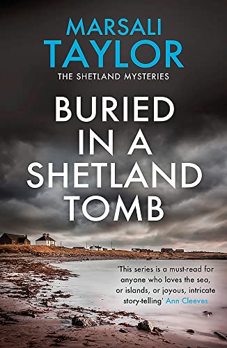 Book cover with a mysterious, possibly ancient Shetland tomb on a dark background.