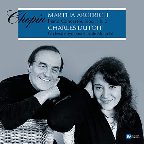 Album cover featuring Martha Argerich and Charles Dutoit, Chopin piano concertos.