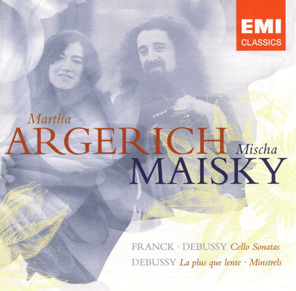 CD cover featuring Martha Argerich and Mischa Maisky, with classical music titles.