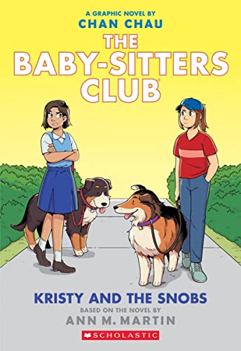 Graphic novel cover featuring two girls and two dogs on a path.