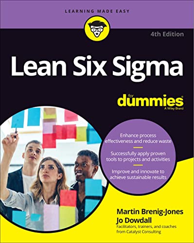 Book cover: "Lean Six Sigma For Dummies," 4th edition, with diverse people.