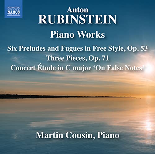 CD cover for Anton Rubinstein piano works performed by Martin Cousin.