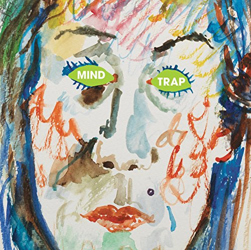 Watercolor face with text "Mind Trap" over closed green and red eyes.