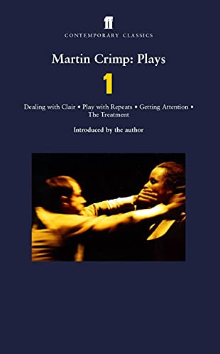 Book cover: "Martin Crimp: Plays 1" with a blurred stage performance image.