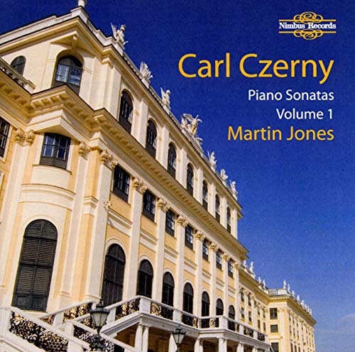 CD cover featuring a grand building and text: Carl Czerny, Martin Jones.