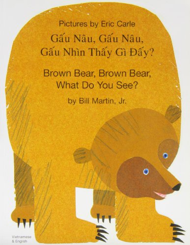 Brown bear illustration on book cover with English and Vietnamese text.