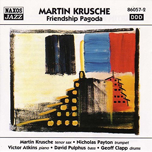 CD cover for Martin Kruscheās āFriendship Pagodaā featuring abstract, colorful artwork.