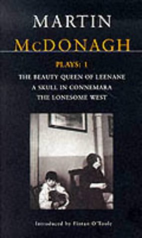Book cover for Martin McDonagh’s plays, featuring a black and white photo.