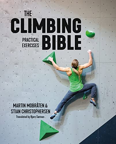 Book cover showing a climber on a wall with the title The Climbing Bible.