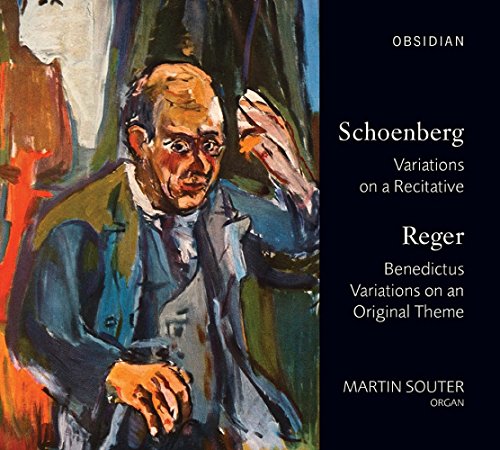 CD cover featuring a painted portrait of Arnold Schoenberg and text details.