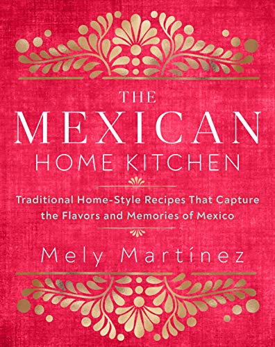 Red cookbook cover with gold floral design and white title text.