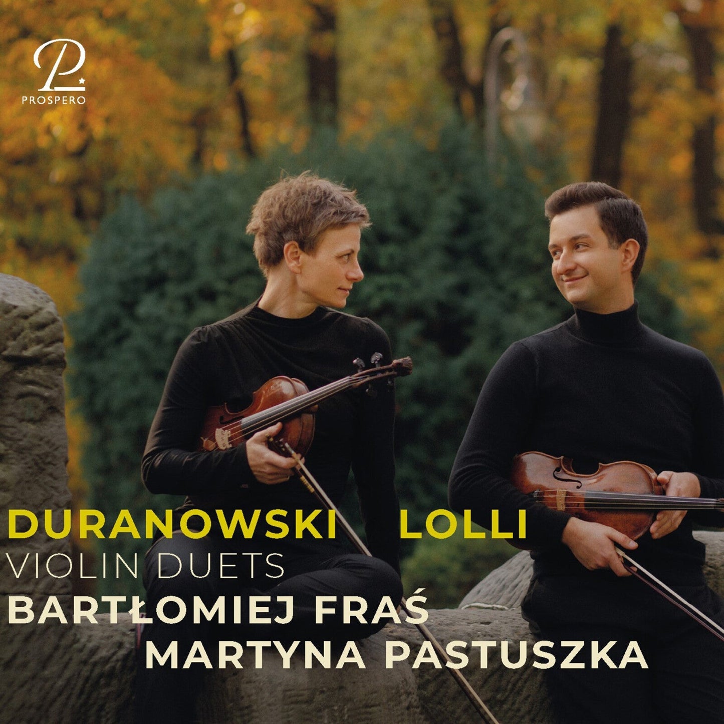 CD cover featuring two men with violins in a grassy field.