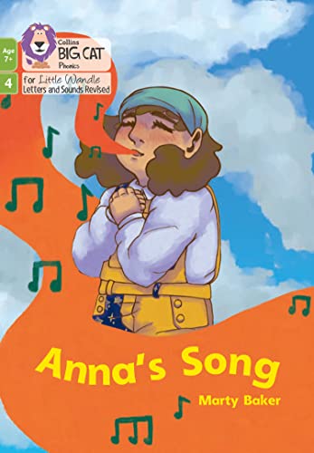 Book cover: illustrated girl with music notes, titled "Anna's Song".