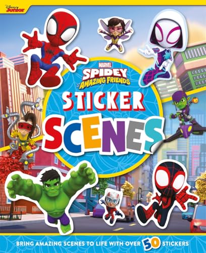 Spidey and his Amazing Friends sticker book cover with superhero characters.