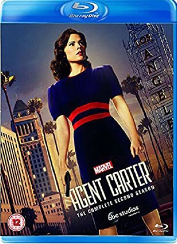Agent Carter Blu-ray cover featuring Hayley Atwell in a blue dress.